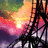 Pixelated anime-style image with blue, gray, and colorful sections containing text fragments.