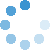 A static composition of scattered blue and white circular shapes on a gray background, varying in shade and size.