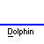 Animated sequence of a white ball with blue splashes and a blue rectangular object, each labeled 'Dolphin' below.