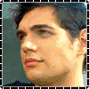 Two side-by-side cropped images of a person's head and neck, showing slight differences in facial expression and lighting.