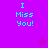 Pixelated cyan text "I Miss You!" on a purple background with a small pink star in the lower-right corner of the top-left quadrant.
