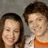 A static image with an orange background, featuring a photo of two people on the left and pink text reading 'life' above 'with derek' on the right.