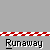 Animated pixel art sequence showing a chef character and cheese slices moving across red-and-white striped barriers with text labels below.