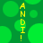 Green background with overlapping circles and vertical yellow text reading 'ANDI!' repeated twice.