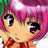 A pixelated anime-style character with pink hair and a red outfit on the left, next to black background text reading "Anime IM" and "com" on the right.