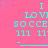A static image with a bright pink background displays repeated text in cyan and light blue, including "I LOVE SOCCER" and "111 11", with small purple stars and dotted lines.