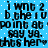 Blue background with white dots and black pixelated text repeating phrases like 'i wnt 2 b the 1v point at say ya. chos her' in a pattern