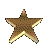 Six pixelated star-shaped icons arranged in two on a gray background, each displaying distinct color variations and orientations