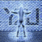 Animated sequence of stylized human figures in various poses against shifting digital backgrounds with text elements.