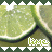 Pixelated lime slices with green and white color scheme, text "Lime" below each slice on dark background.