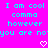 Cyan pixelated text on bright pink background with two white heart symbols at bottom center.