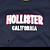 Animated sequence showing three Hollister apparel images with text and heart symbols below.