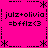 A static pixel art image with a bright pink background, featuring repeated text and asterisk patterns in black.