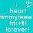 Pixelated cyan background with white text and a heart symbol arranged in two mirrored