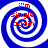 Four identical blue and white spiral patterns arranged in a , each containing red text reading "I'm single again!"