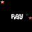 Black background with repeated 'RAY' text and scattered orange/brown stars in a pattern
