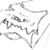 Pixelated grayscale icon of a stylized character with flowing hair and dynamic pose, rendered in low-resolution 256x256 pixels on white background.