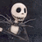 Pixelated white skull with large black eye sockets and a small nose, floating against dark gray background.