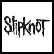 Two side-by-side black-and-white pixelated frames showing a stylized band logo and its abstract symbol on white backgrounds with black borders.