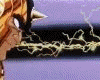 Animated sequence showing a golden armored figure with lightning effects transitioning into a charging bull-like creature against blue and purple backgrounds.