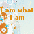 Pixelated image with orange and blue text fragments over abstract floral-like patterns on light background.