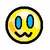Six yellow circular icons with black outlines arranged in two ; three icons display blue oval eyes and a wavy mouth, two icons show closed eyes with a wavy mouth, and one icon has purple text reading "Raid Knight"