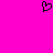 Black pixelated heart shape on solid bright pink background, static image with no visible motion or text.