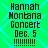 Green background with blue diamond pattern, four identical text blocks reading 'Hannah Montana Concert Dec. 5 !!!!!!!' in black pixelated font.