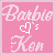 Pink background with 'Barbie's Ken' text and heart symbol; one frame shows 'DUMPED' overlay in green.