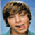 A person with brown hair and a teal shirt appears in three distinct facial expressions against a blue background.