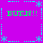 A static pixel art image with a bright purple background, green 'BURN!!' text in four corners, and cyan decorative borders of stars and dotted lines.