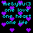 Pixelated cyan text and purple hearts on black background, with repeated phrases and heart symbols scattered across the image.