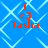 Blue background with light blue geometric lines, red text "I <3 Tasha" in four identical quadrants.