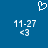 Pixelated white heart symbol above two identical date-text blocks on solid blue background.