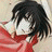 A 48x48 pixel animated buddy icon featuring a character with black hair and red clothing on the left, paired with text reading "Anime IM" and "com" on a black background to the right.
