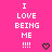 Pixelated text on bright pink background with two heart symbols, one black and one green.