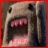 Animated sequence of a cartoon dog with pink mouth and teeth, red text appearing in to form 'I own your ass!' against a dark background