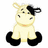 Pixelated cartoon cow with black and white patches sits against white background, red text 'WEBKINZ!' on cyan background.