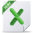 Green pixelated X symbol on white document with folded corner and green diagonal banner, static image.