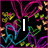 Animated icon with black background featuring pink, blue, and green heart-shaped lines; white text "I Love Alissa!" appears over a pattern of light blue hearts on white.