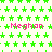 Green star pattern background with repeated pink text "Meghan" across multiple on a light cream base