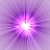 A static pixelated image featuring a central bright white burst radiating purple and pink hues across a gradient background.