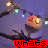 Pixelated image of a character with glowing eyes and lights on branches, red text reading WHATS THIS? at the bottom.