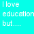 Pixelated image with cyan and magenta text above a pink cartoon pig face on blue background