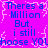 Static pixel art with bright purple background and blue text repeating 'Theres a Million But, i still choose YOU' in a pattern with white pixelated border