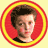 Three circular frames with red and yellow borders display sequential changes: a person's face, then the face obscured by swirling yellow-and-white shapes, finally only the shapes remain.