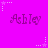 A static image with a bright magenta background featuring repeated text "Ashley" in dark purple, surrounded by white star and dot patterns.