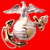 Static image of a metallic Marine Corps emblem on red background with green text reading Original Icons .com on dark green background.