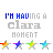 Animated sequence showing 'I'M HAVING A Clara MOMENT' text with changing letter colors and star icons below, each frame displaying different color combinations.