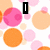 Pixelated icon with pink and orange circles on white background; text changes from 'I' to 'WOVE' then 'SISTER!!' across frames.
